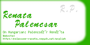 renata palencsar business card